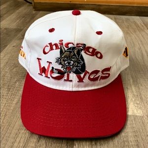 VTG AHL IHL Chicago Wolves Hat RARE